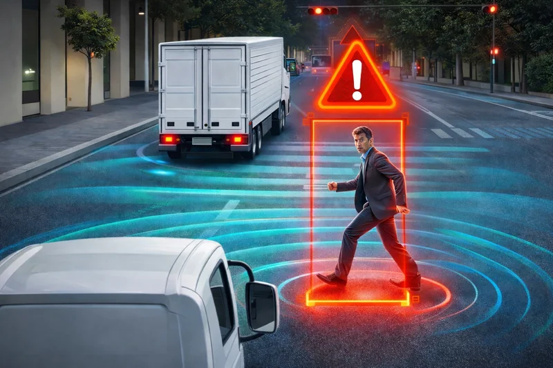 Lorry System Pedestrian Collision Warning